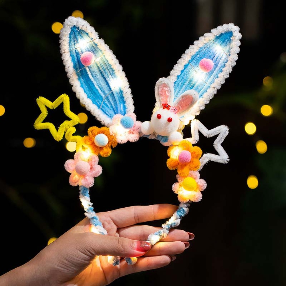 Easy Cosplay Prop - Ikat Kepala Kelinci Buatan Tangan, Tongkat