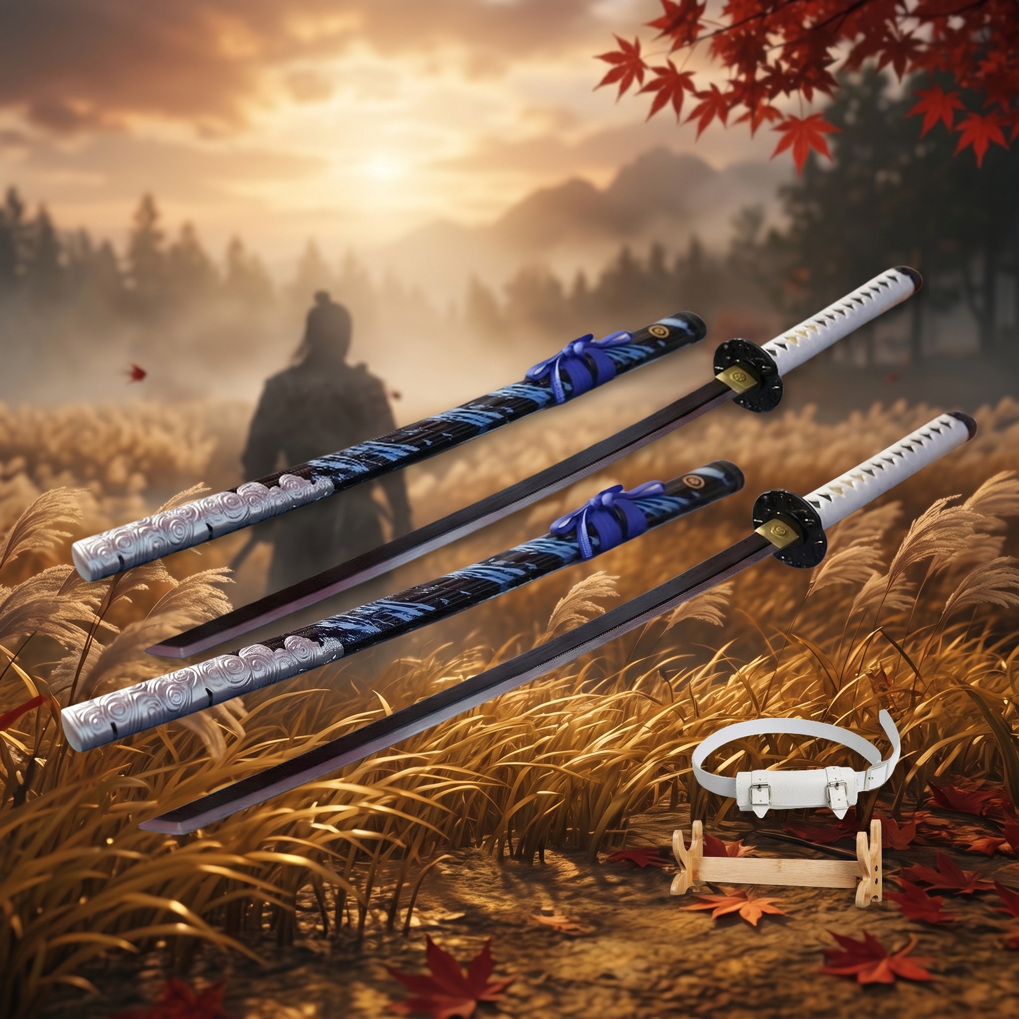 Cosplay Prop Display - Set Pedang Katana Ghost of Tsushima