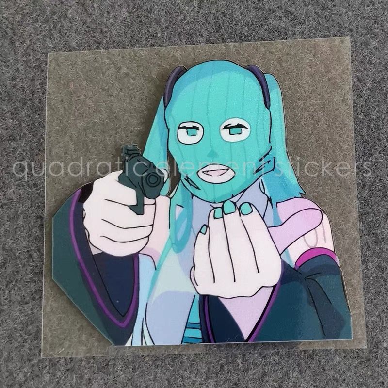 Cosplay Prop Diy - Stiker Sepeda Motor Miku Tahan Air