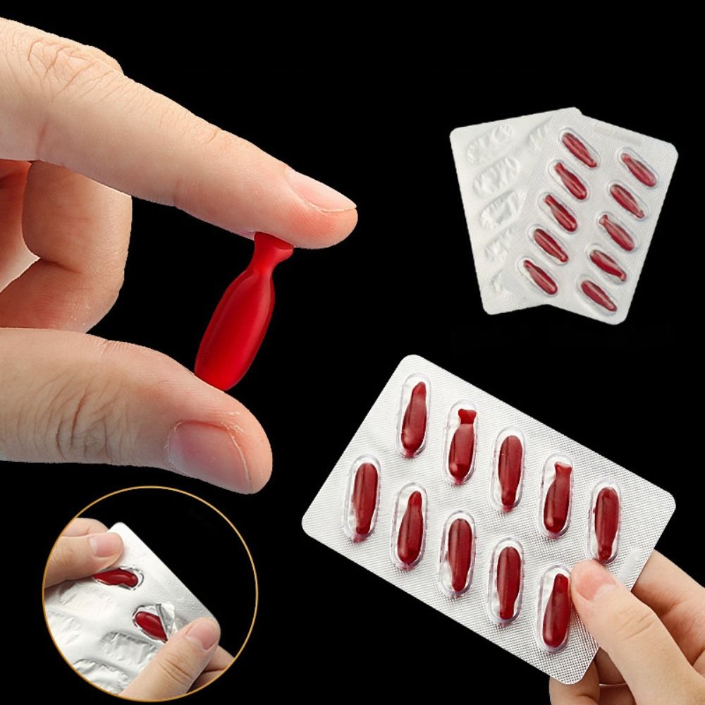 Easy Cosplay Prop - Pil Darah Palsu Aman untuk Halloween,