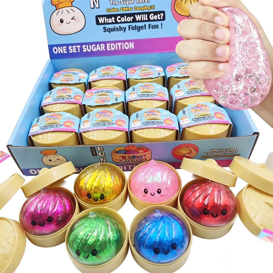 Cosplay Fireball Prop - Glitter Dumpling Squishy dengan Kotak Dumpling