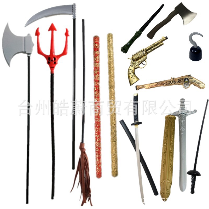Cosplay Prop Axe - Aksesoris Pesta Cosplay Halloween Plastik, Sapu