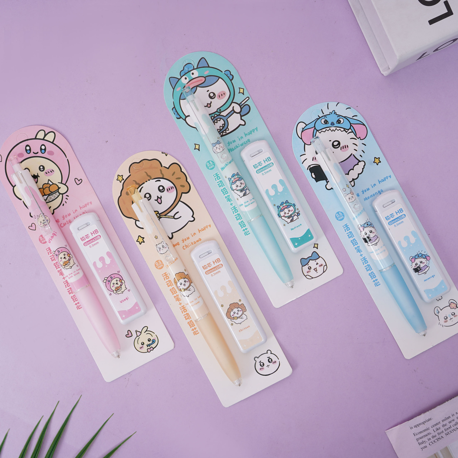 4Pcs Anime Chiikawa Pensil Mek - Cosplay Fireball Prop ulasan dan harga