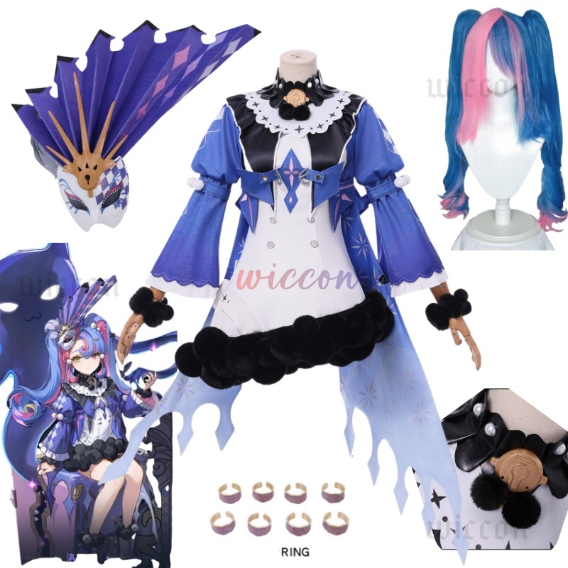 Roccia Kostum Cosplay Wig Gaun - Cosplay Prop Diy ulasan dan harga