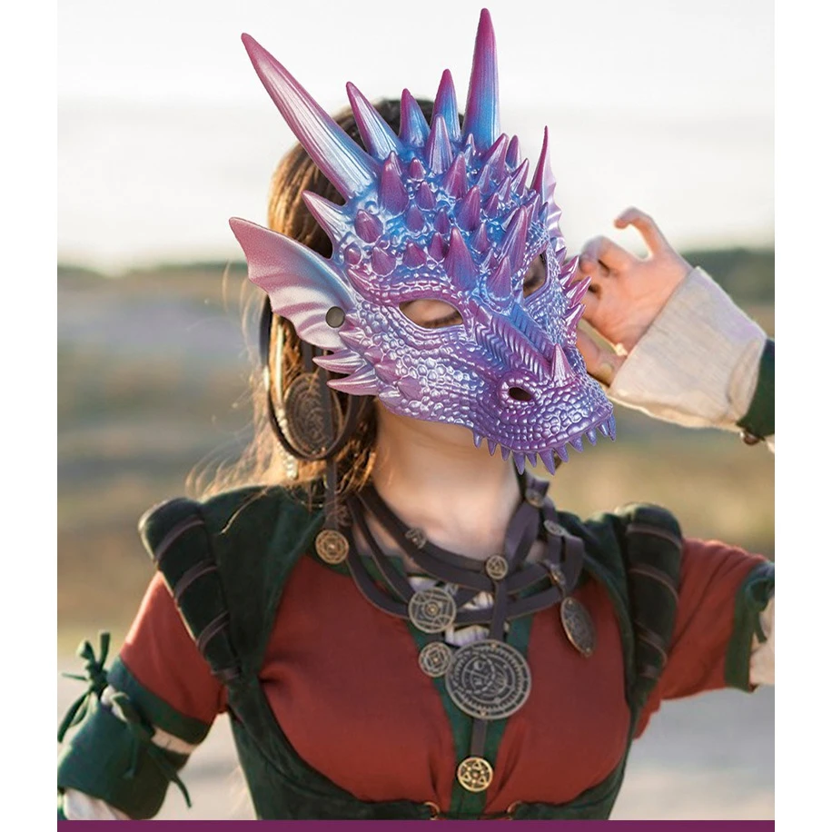 Perlengkapan pesta topeng naga - Cosplay Prop Blueprints ulasan dan harga