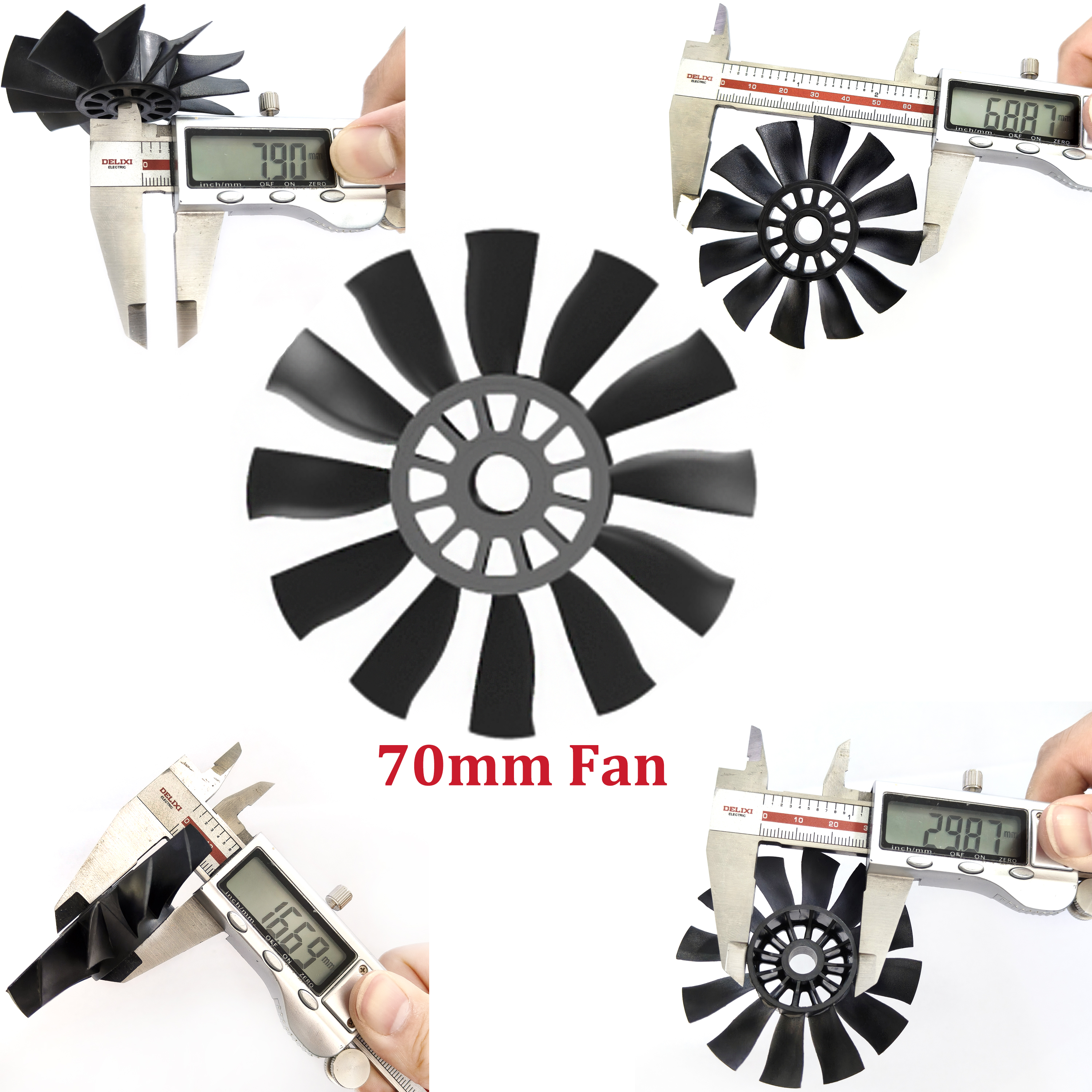 QX-MOTOR 12Blades CW CCW 70mm  - Ekko Cosplay Prop ulasan dan harga