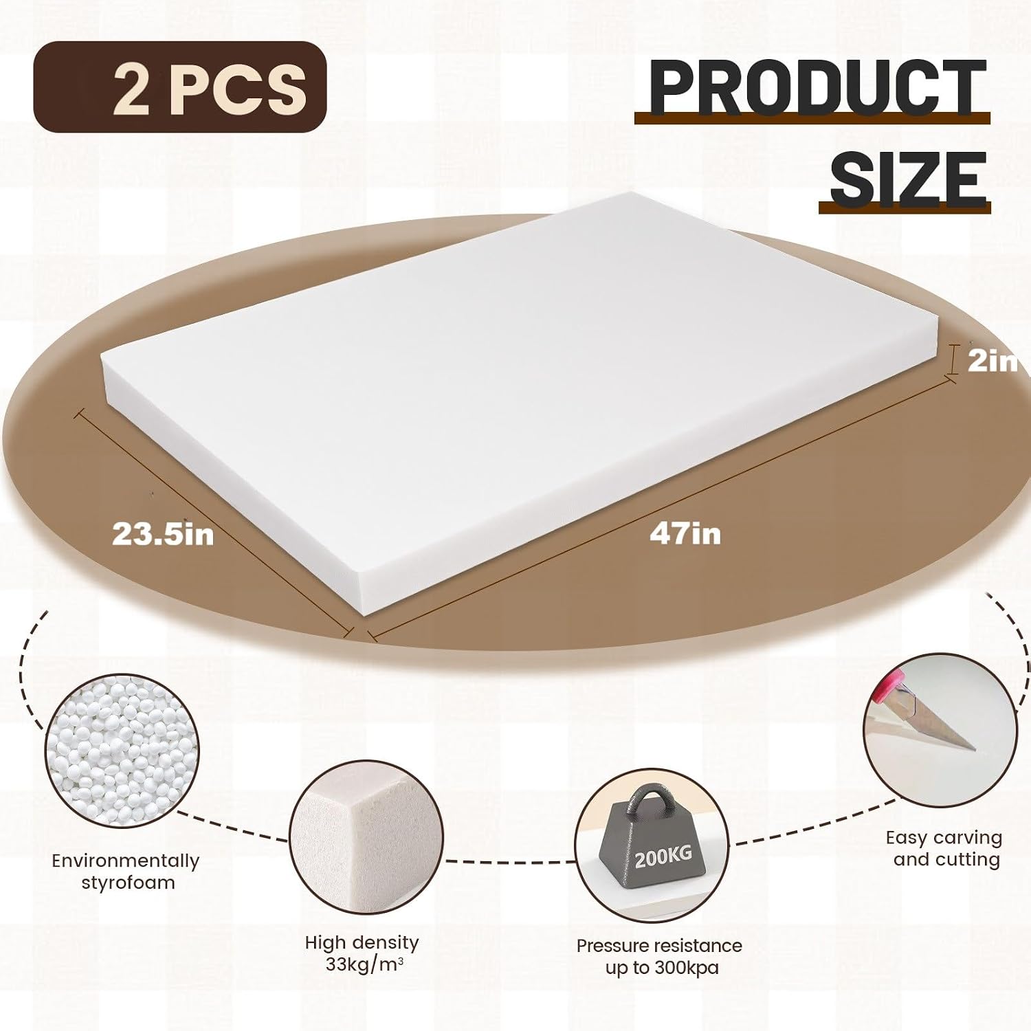 Papan Busa XPS Densitas Tinggi - Easy Cosplay Prop ulasan dan harga