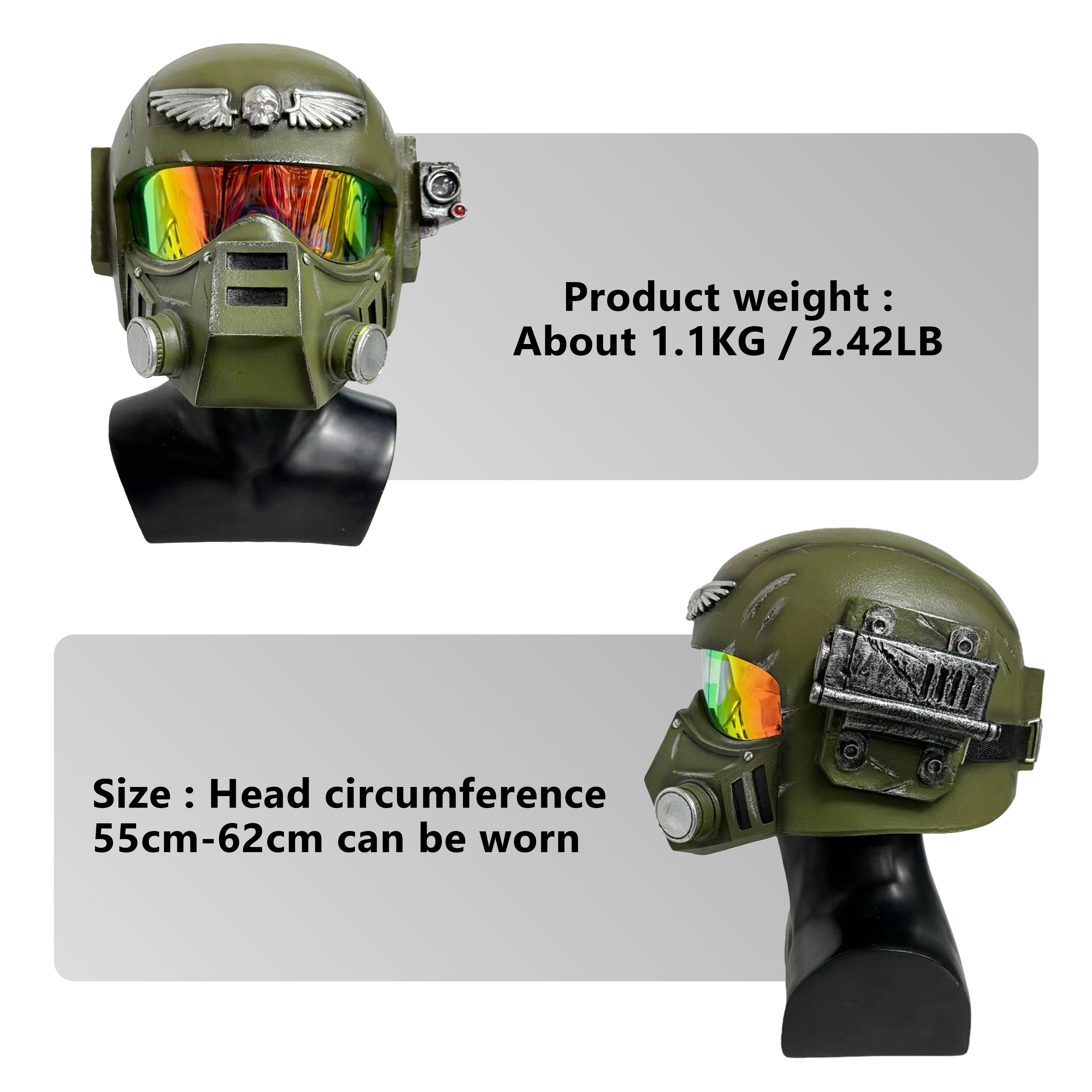 Helm Penjaga Kekaisaran Hammer - Cosplay Prop Display ulasan dan harga