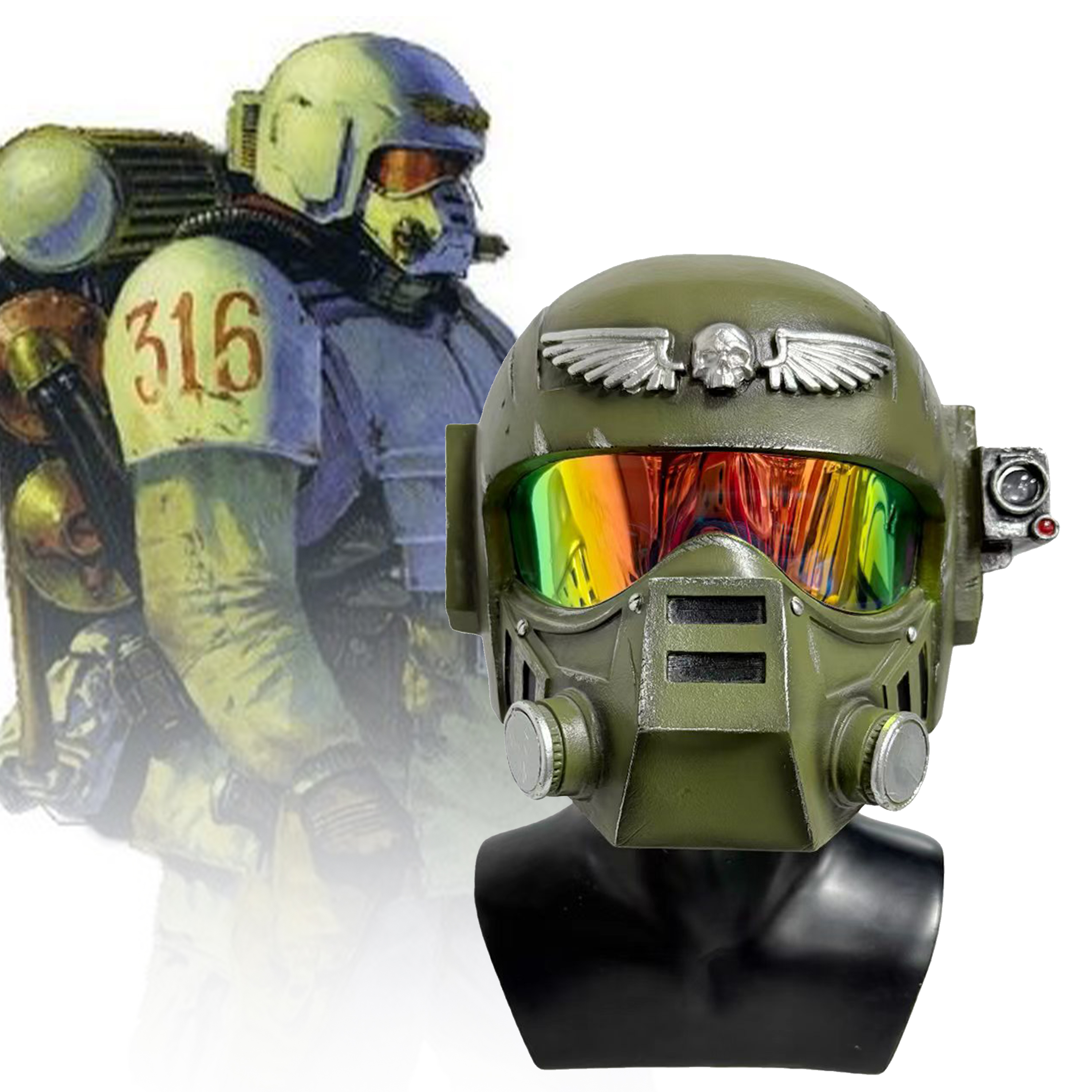 Helm Penjaga Kekaisaran Hammer - Cosplay Prop Display ulasan dan harga