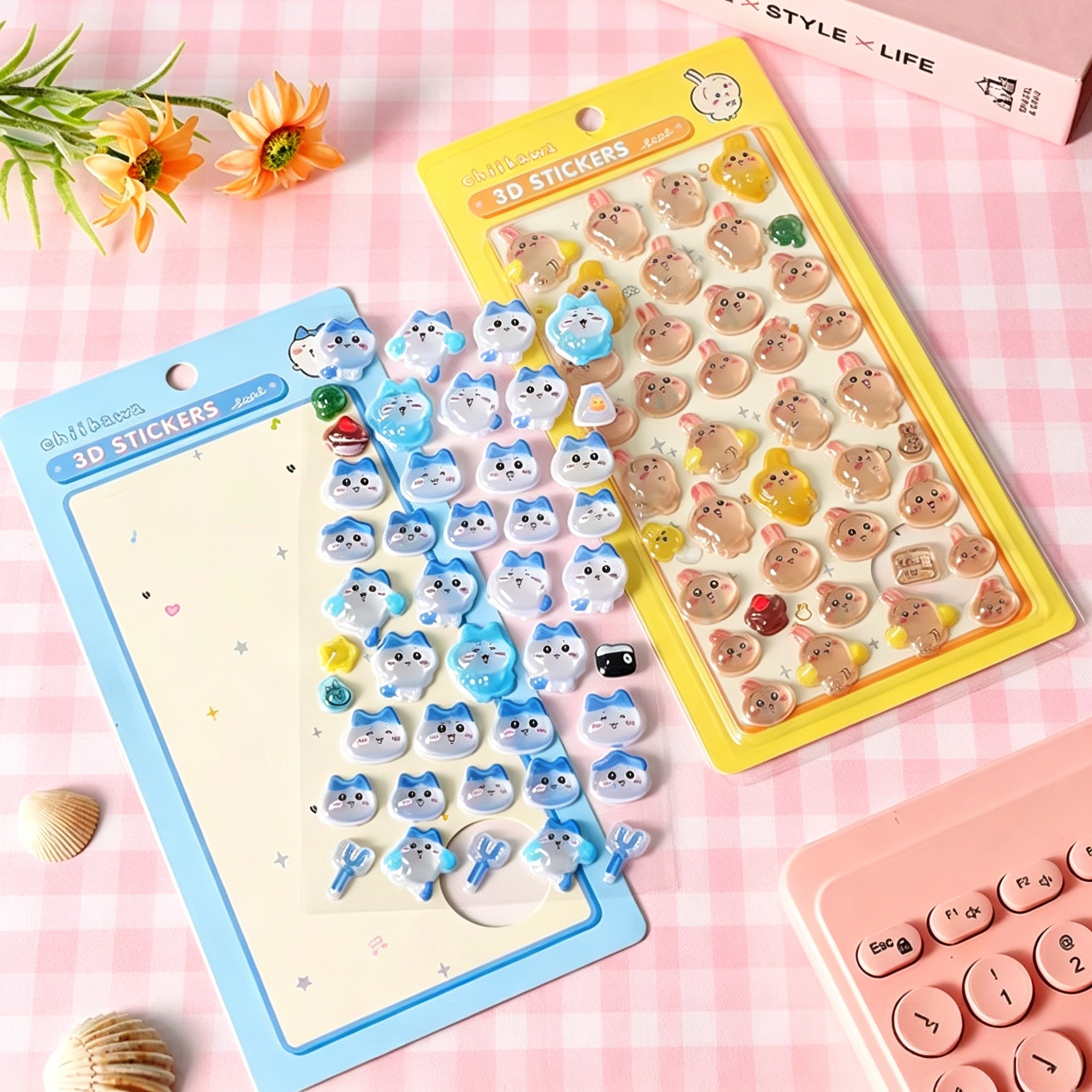 Chiikawa 3D Stiker Relief Lucu - Cosplay Prop Diy ulasan dan harga