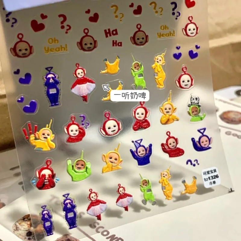 Teletubbies Stiker 3D Animasi  - Cosplay Prop Diy ulasan dan harga