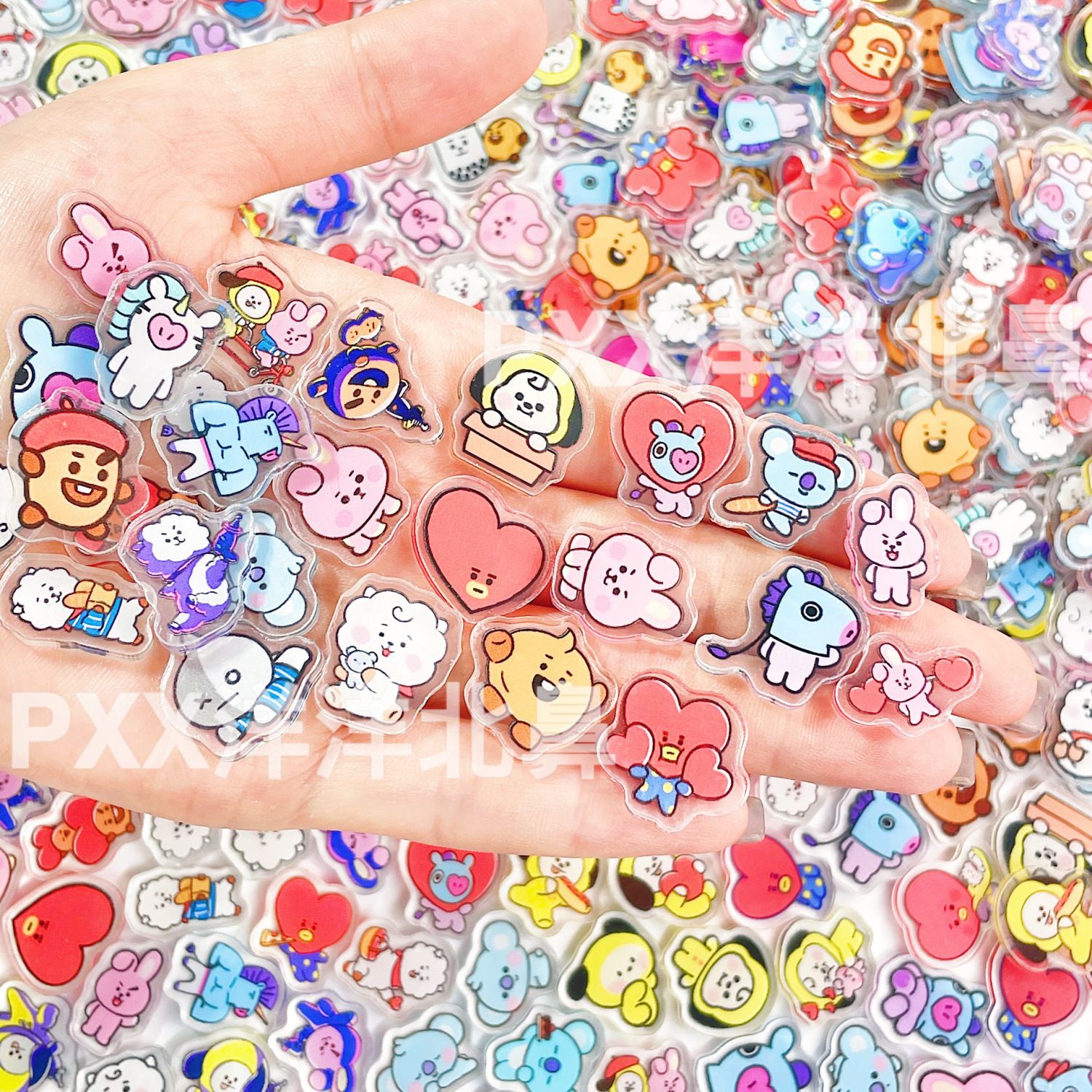 100 pcs BT21 BTS aksesoris akr - Cosplay Prop Diy ulasan dan harga
