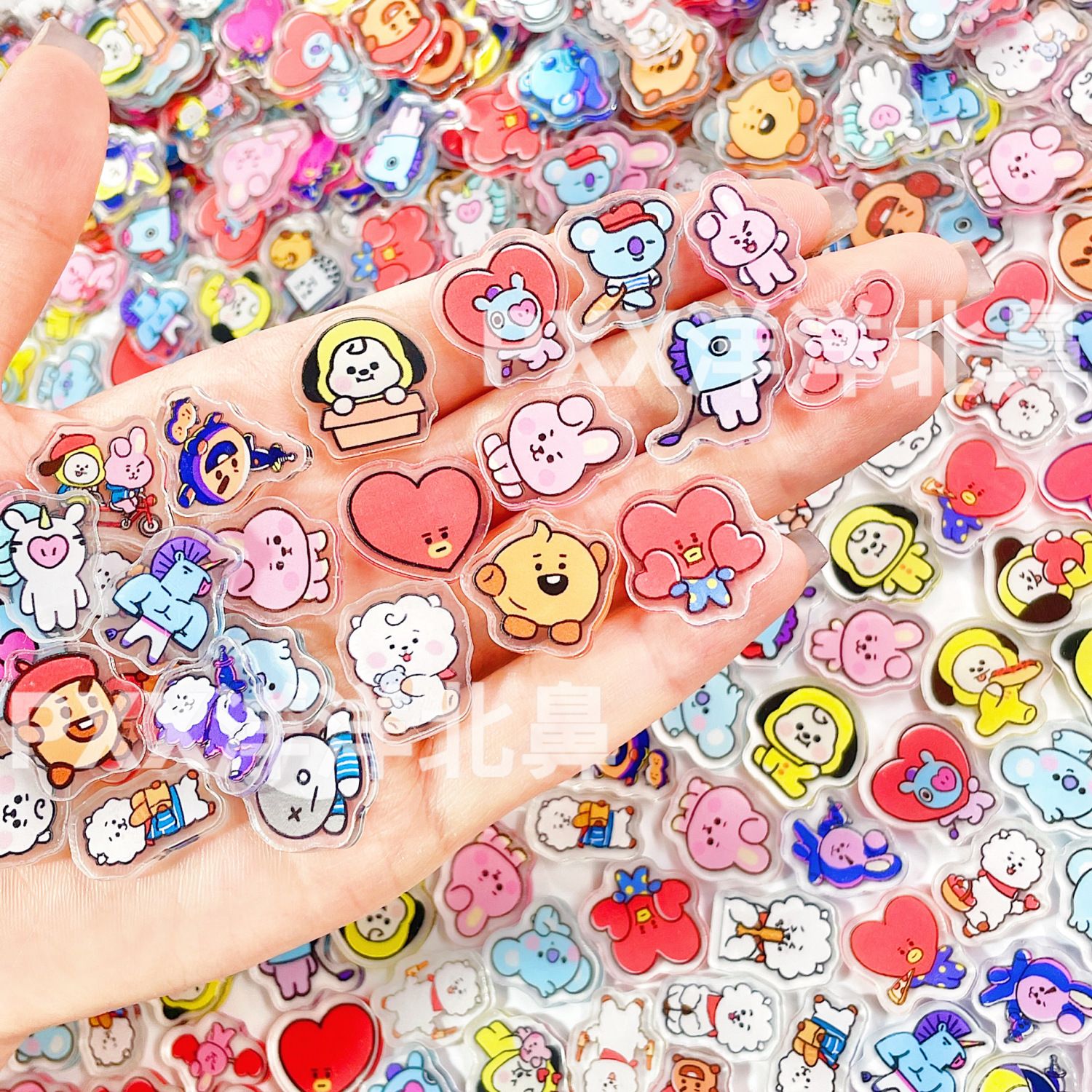 100 pcs BT21 BTS aksesoris akr - Cosplay Prop Diy ulasan dan harga