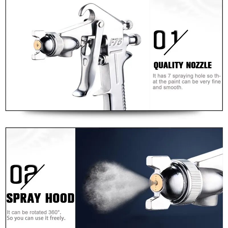 Pistol Semprot Warna F-75 yang - Metallic Spray Paint ulasan dan harga